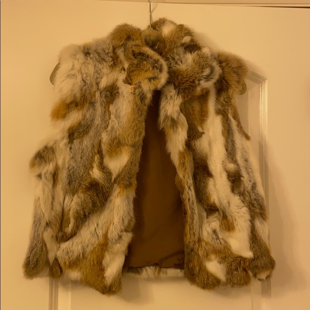 Real fur vest